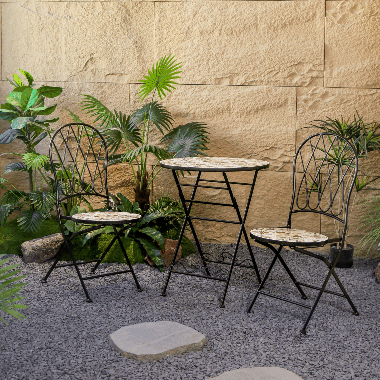 Cover pic of Bohemian Chic Mosaic Metal Patio in Garden